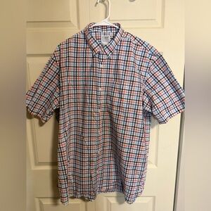 L.L. Bean Men's XL Plaid short sleeve Button Down Shirt